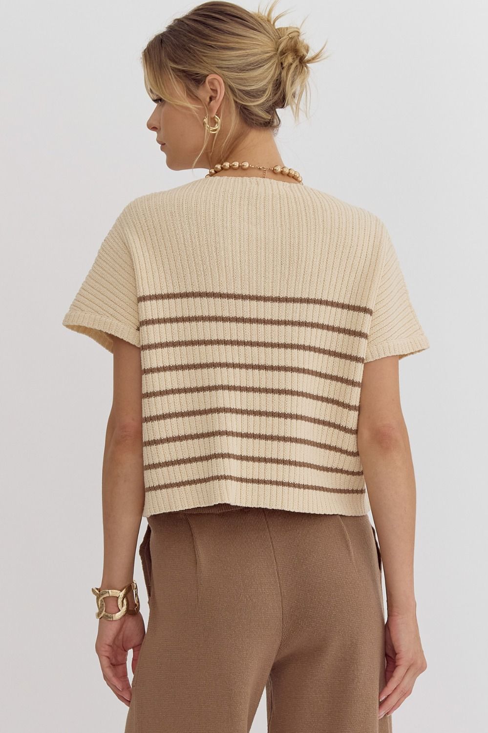 Knitted Mock Neck Top