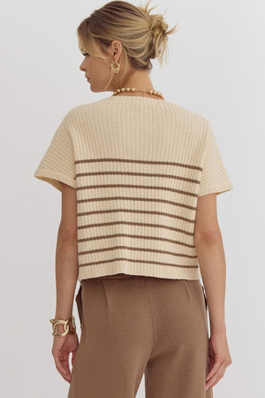 Knitted Mock Neck Top