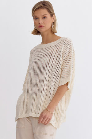 Crochet Knit Top