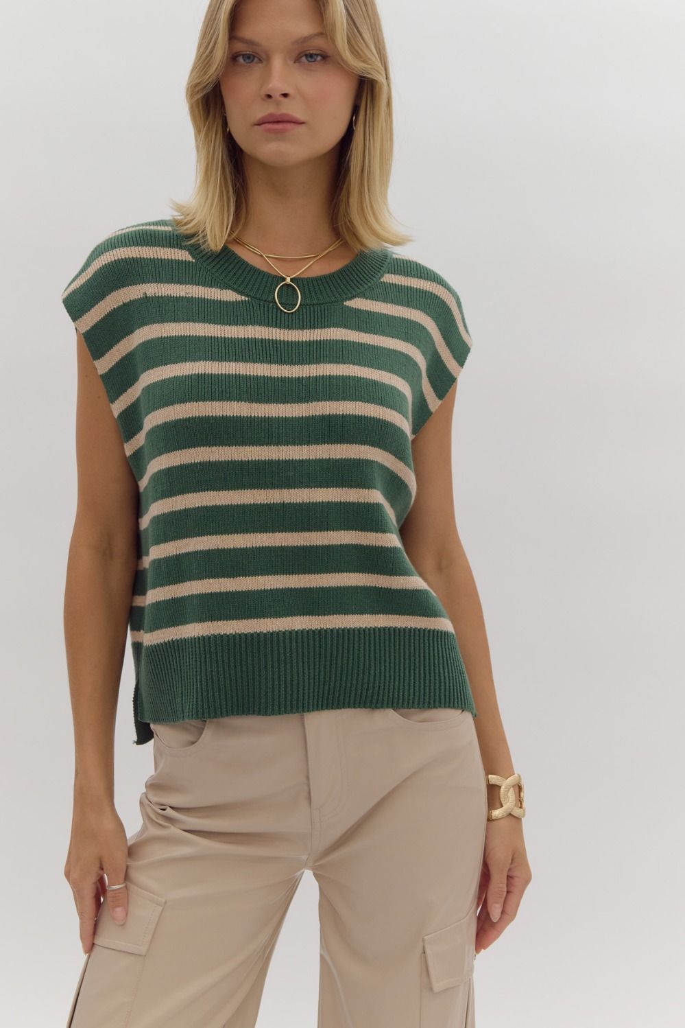 Striped Top - Green