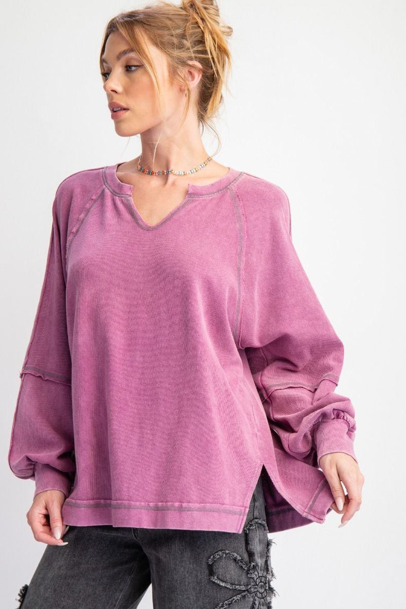 Knit Mineral Washed Top