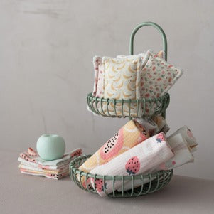 Mesh & Cotton Terry Printed Scrubby