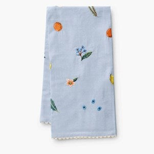 Fruit Stand Embroidered Tea Towel