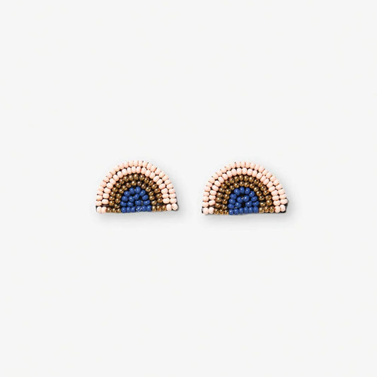 Sophia Rainbow Beaded Post Earrings