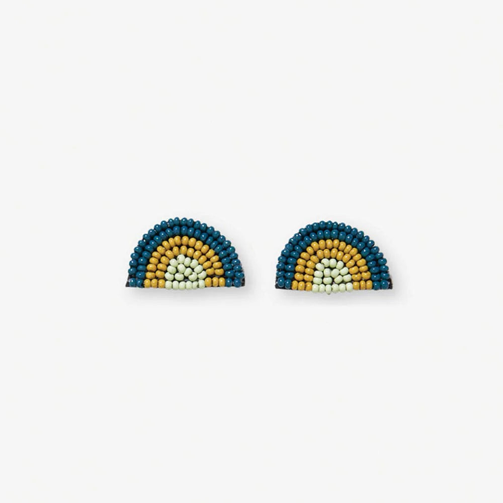 Sophia Rainbow Beaded Post Earrings