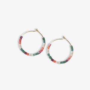 Mixed Beaded Hoop Earrings Port