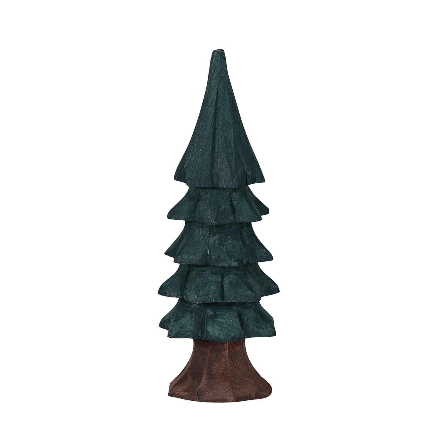 Carved Wood Tree, Green & Brown