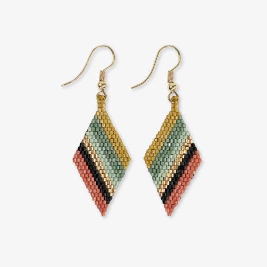 Angled Stripe Diamond Earrings