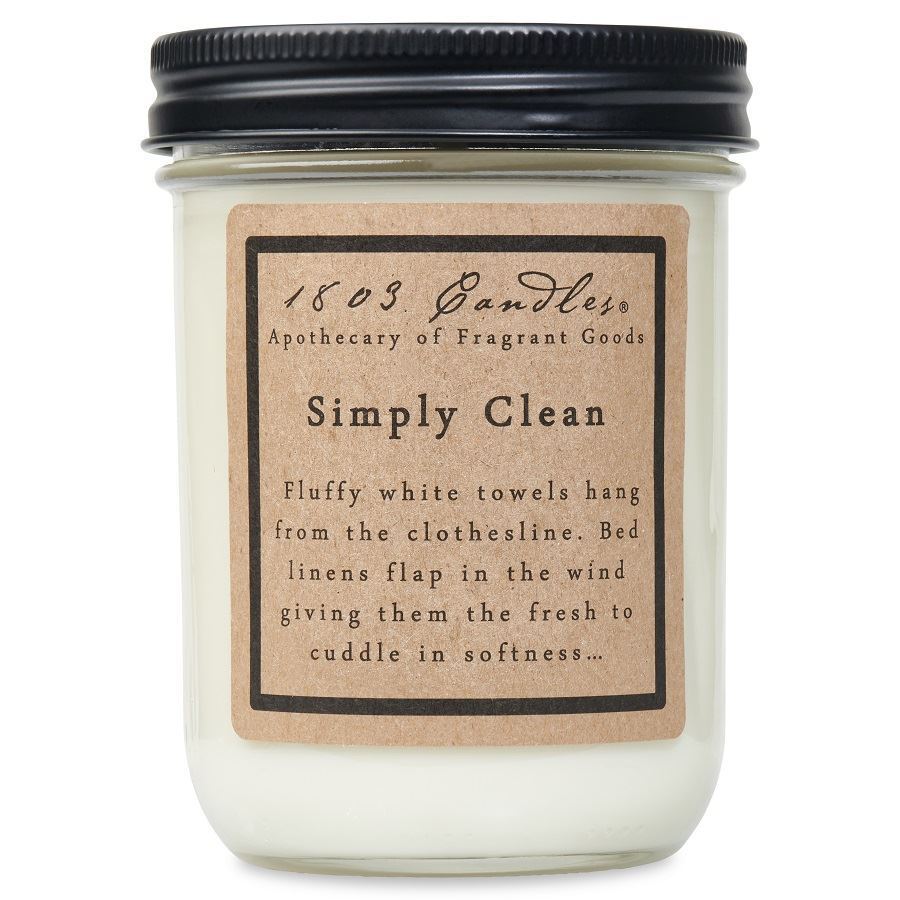 1803 Candle - Simply Clean - 14 oz. Glass Jar