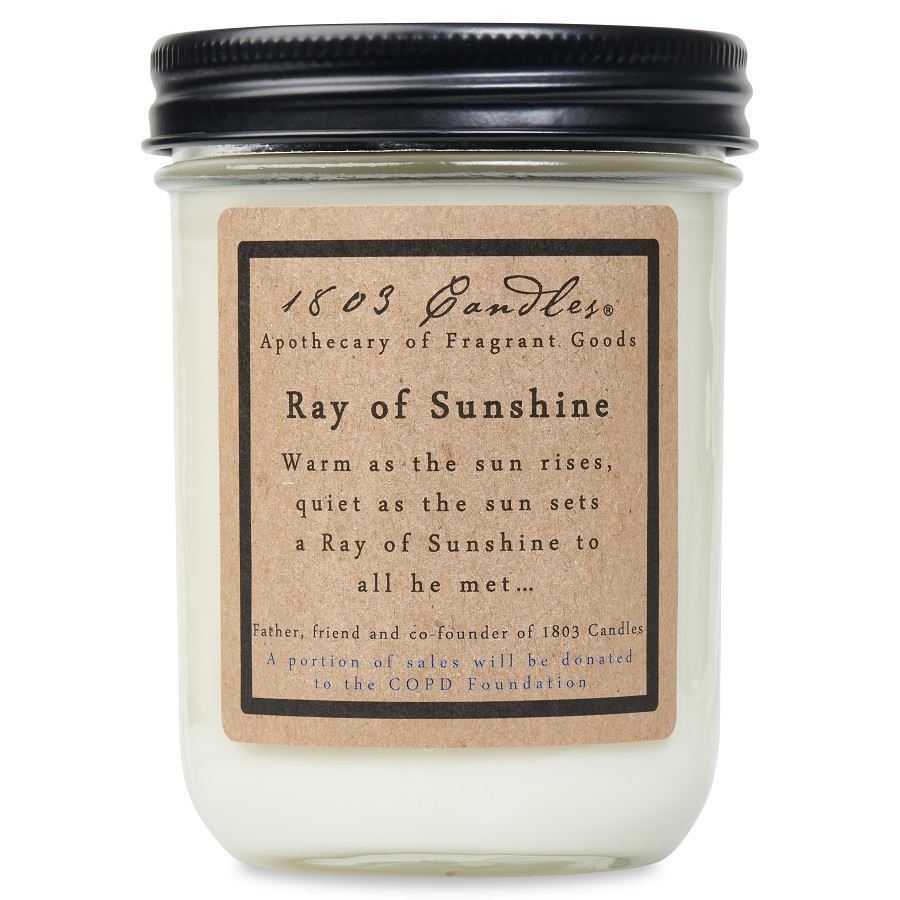 1803 Candle - Ray of Sunshine - 14 oz. Glass Jar