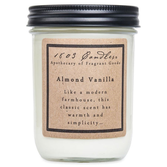 1803 Candle - Almond Vanilla 14 oz. Glass Jar