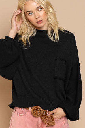 Oversized Sweater with Balloon Sleeves
