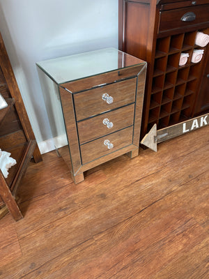 Mirrored Accent Table Nightstand/End Table
