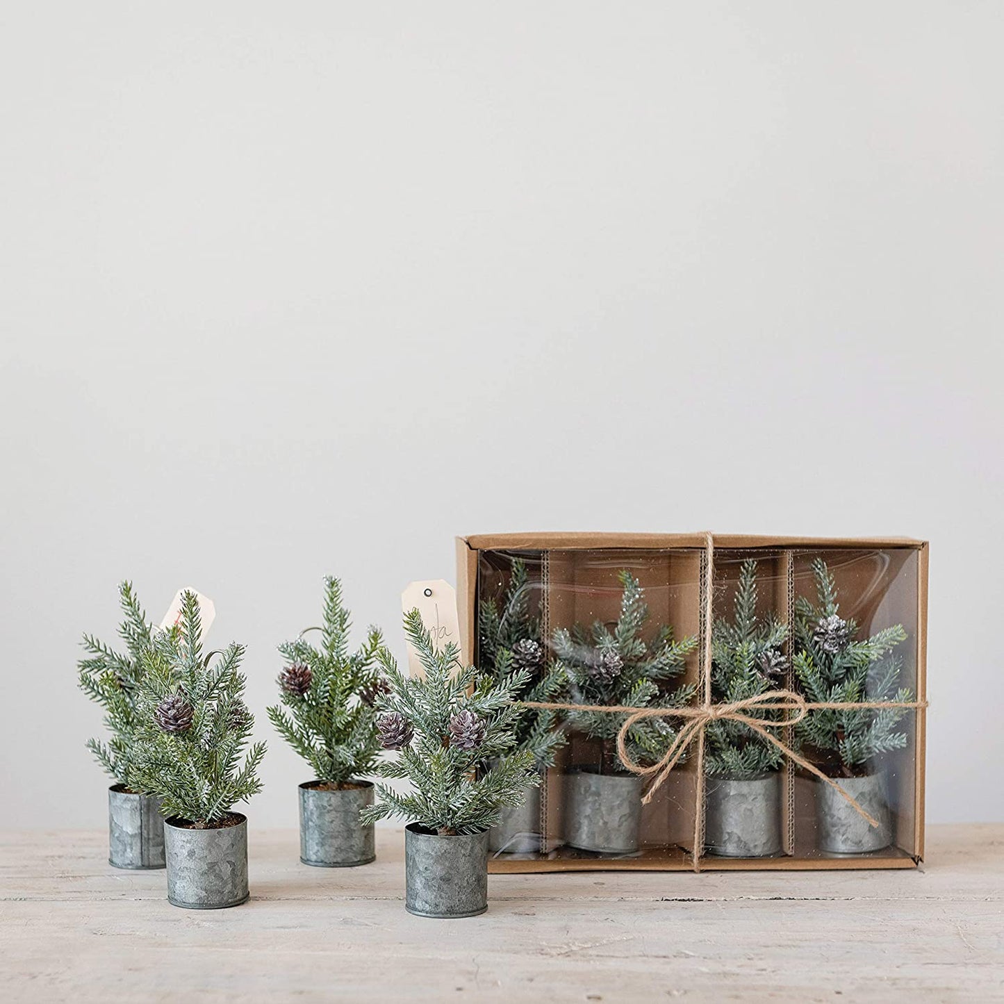 Faux Pine Tree Place Card Holders