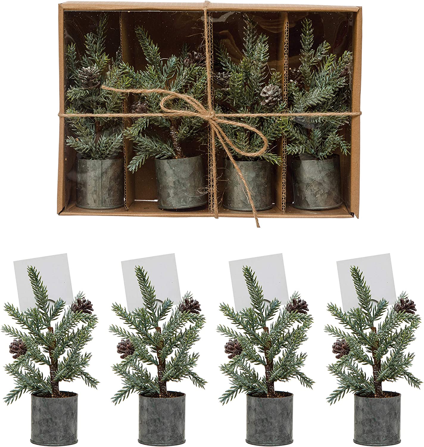 Faux Pine Tree Place Card Holders