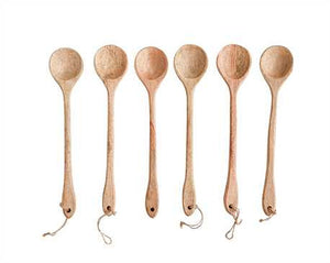 10" Mango Wood Hand-Carved Spoon