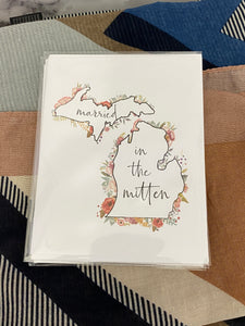 Married in the Mitten Greeting Card