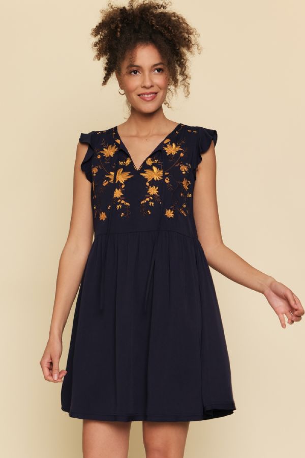 Floral Embroidery Dress