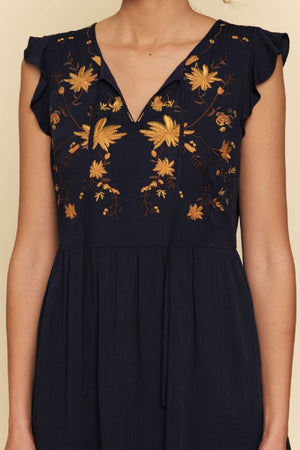 Floral Embroidery Dress