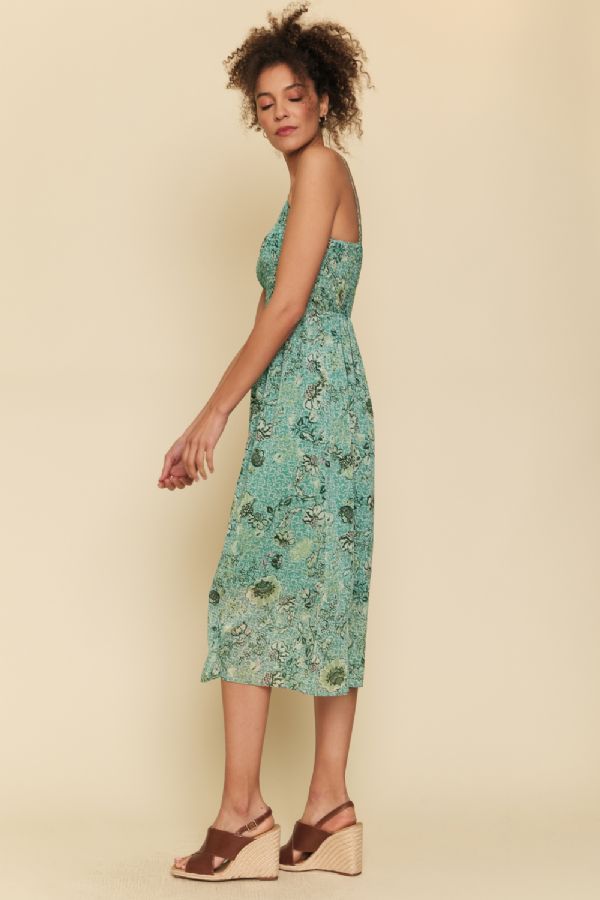 Flower Print Chiffon Dress