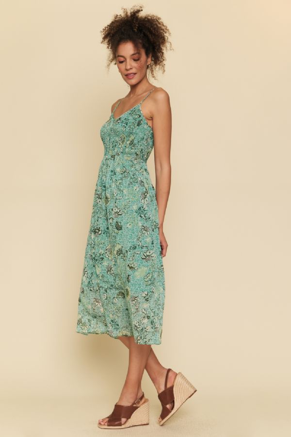 Flower Print Chiffon Dress