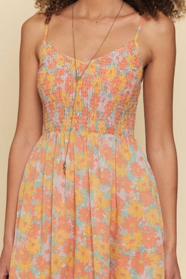 Flower Print Chiffon Dress