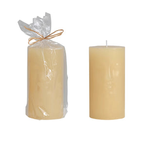 Unscented Face Pillar Candle