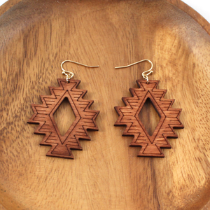 Wood Cut Earrings