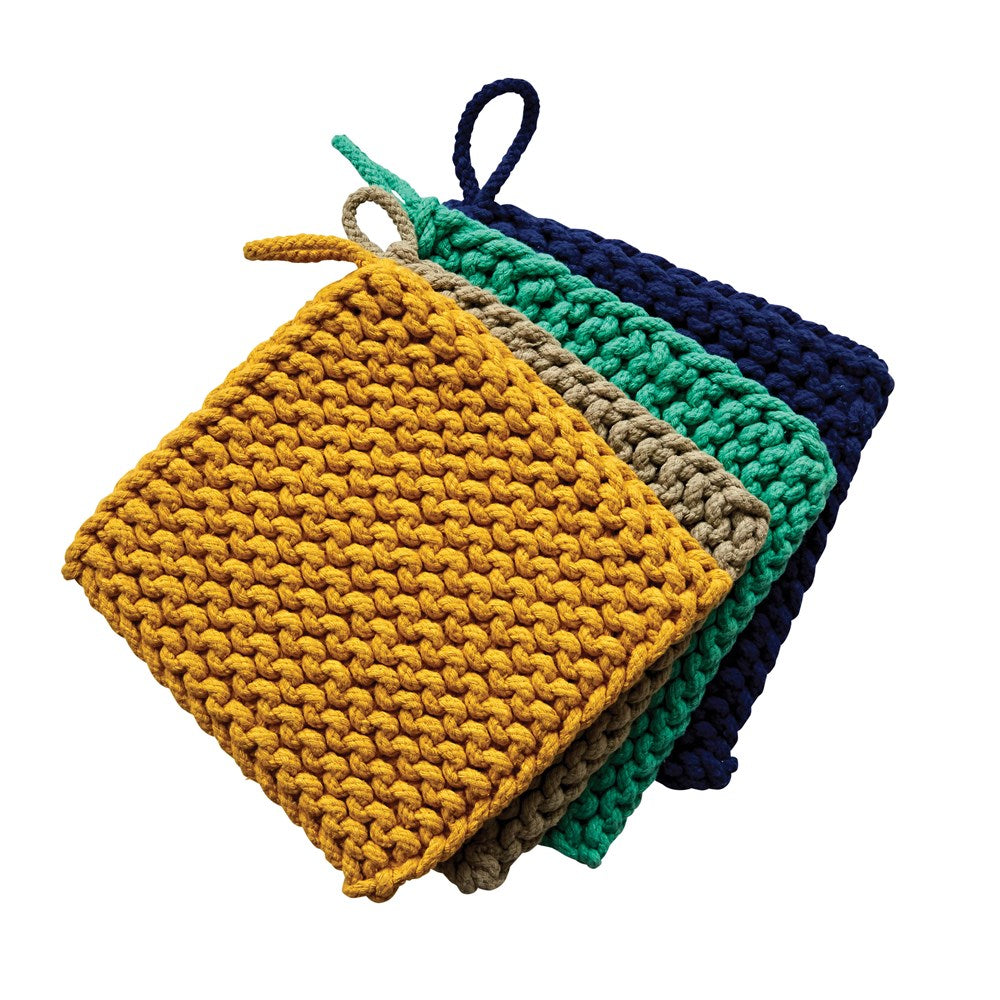 8" Square Cotton Crocheted Pot Holder