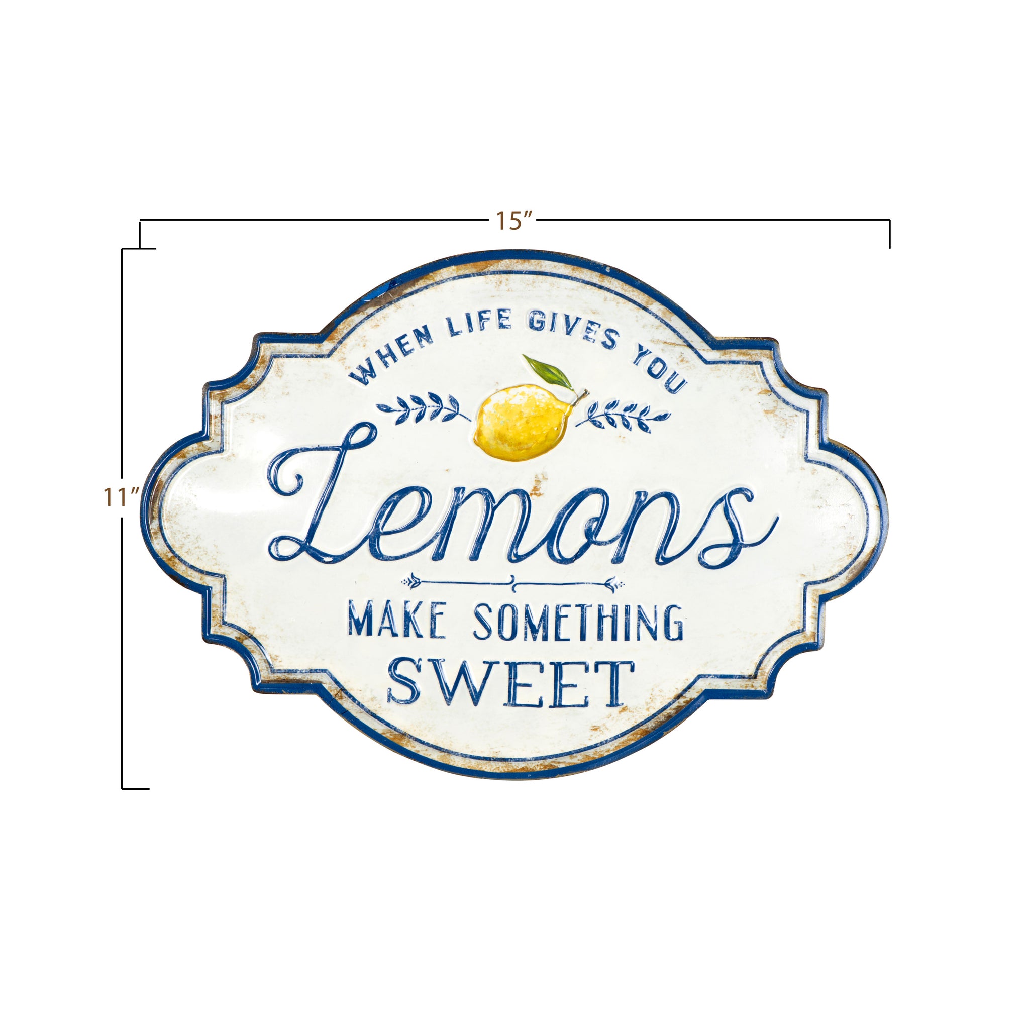 Lemons Embossed Wall Decor