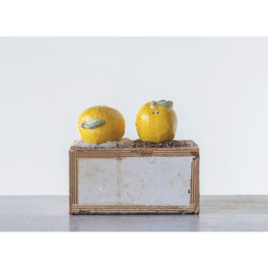 Stoneware Lemon Salt and Pepper Shakers