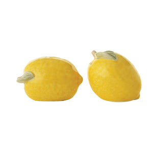 Stoneware Lemon Salt and Pepper Shakers