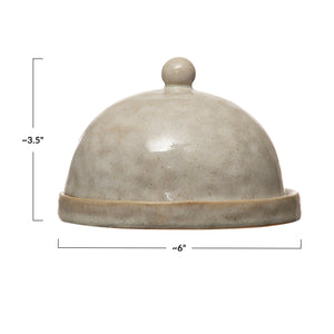 Round Stoneware Domed Dish
