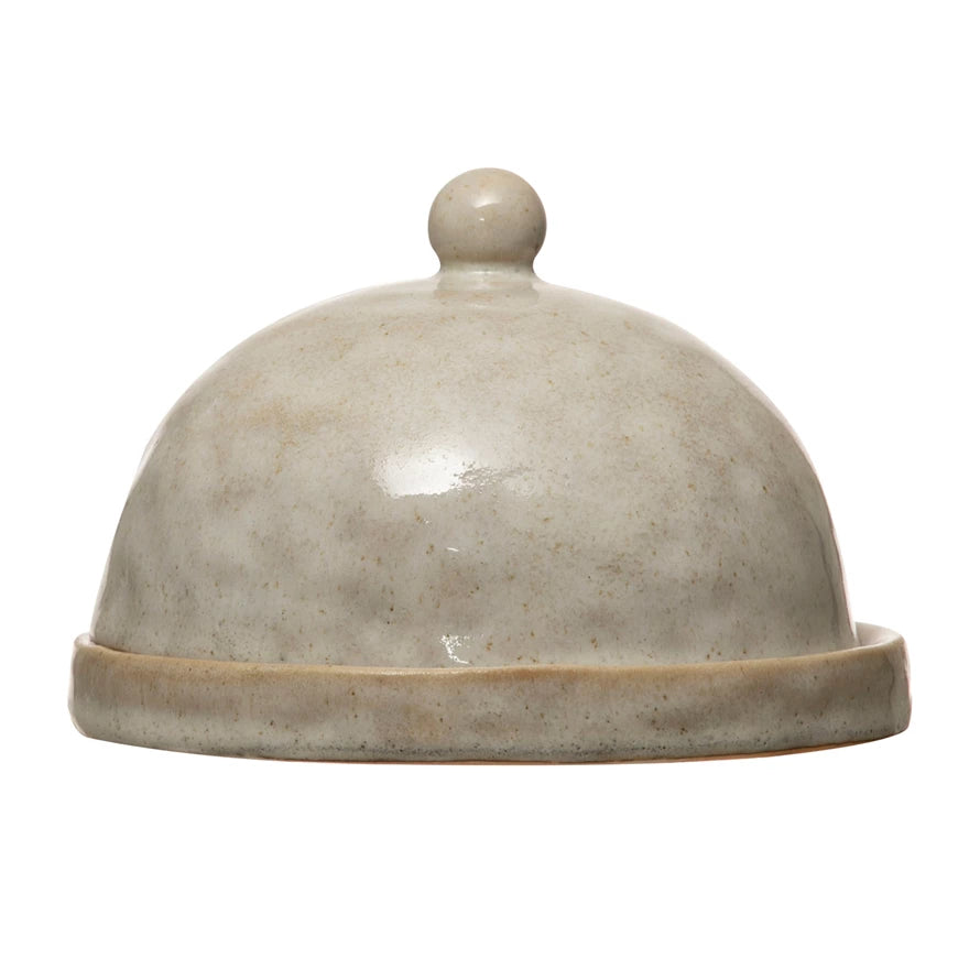 Round Stoneware Domed Dish