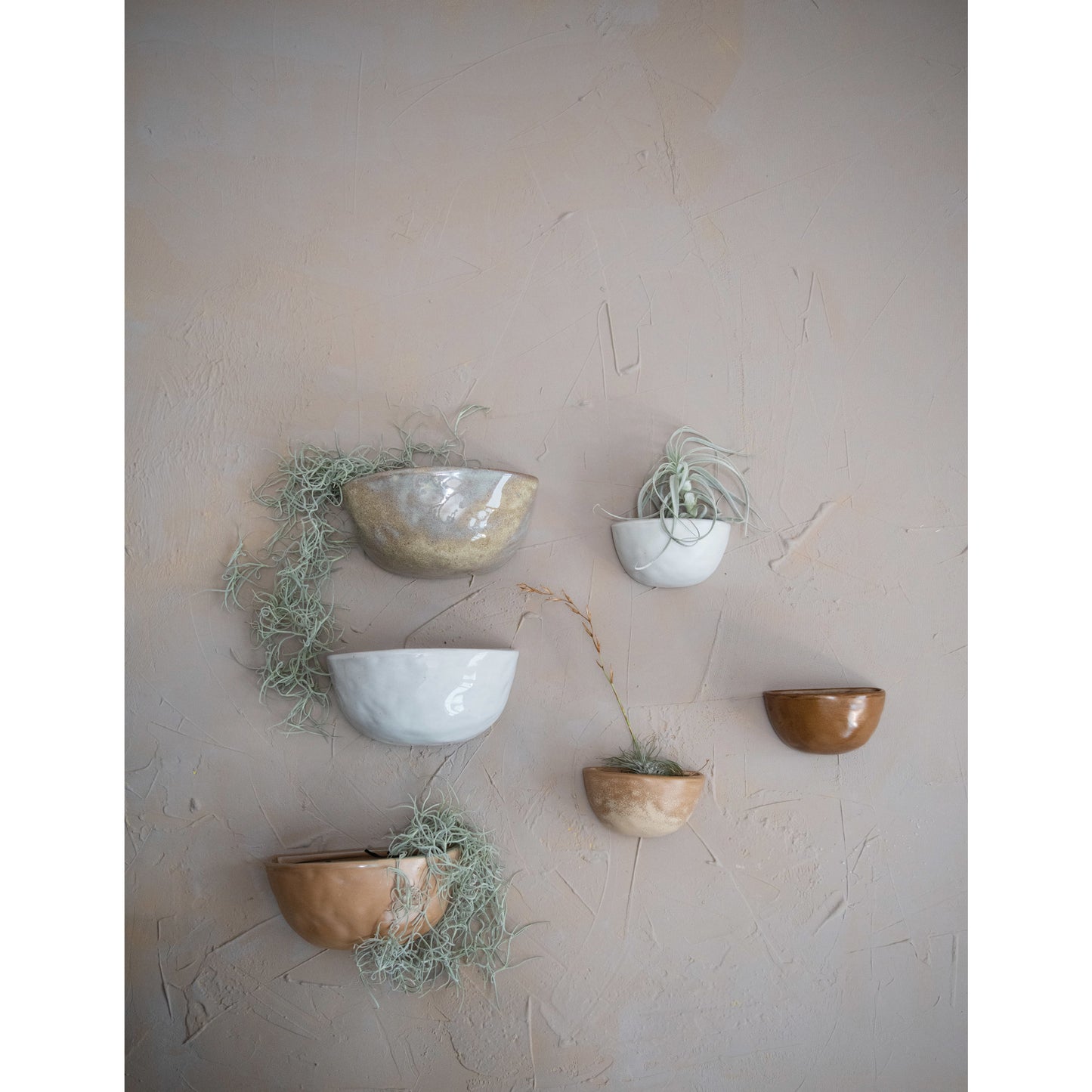 Stoneware Wall Planter, Reactive Glaze