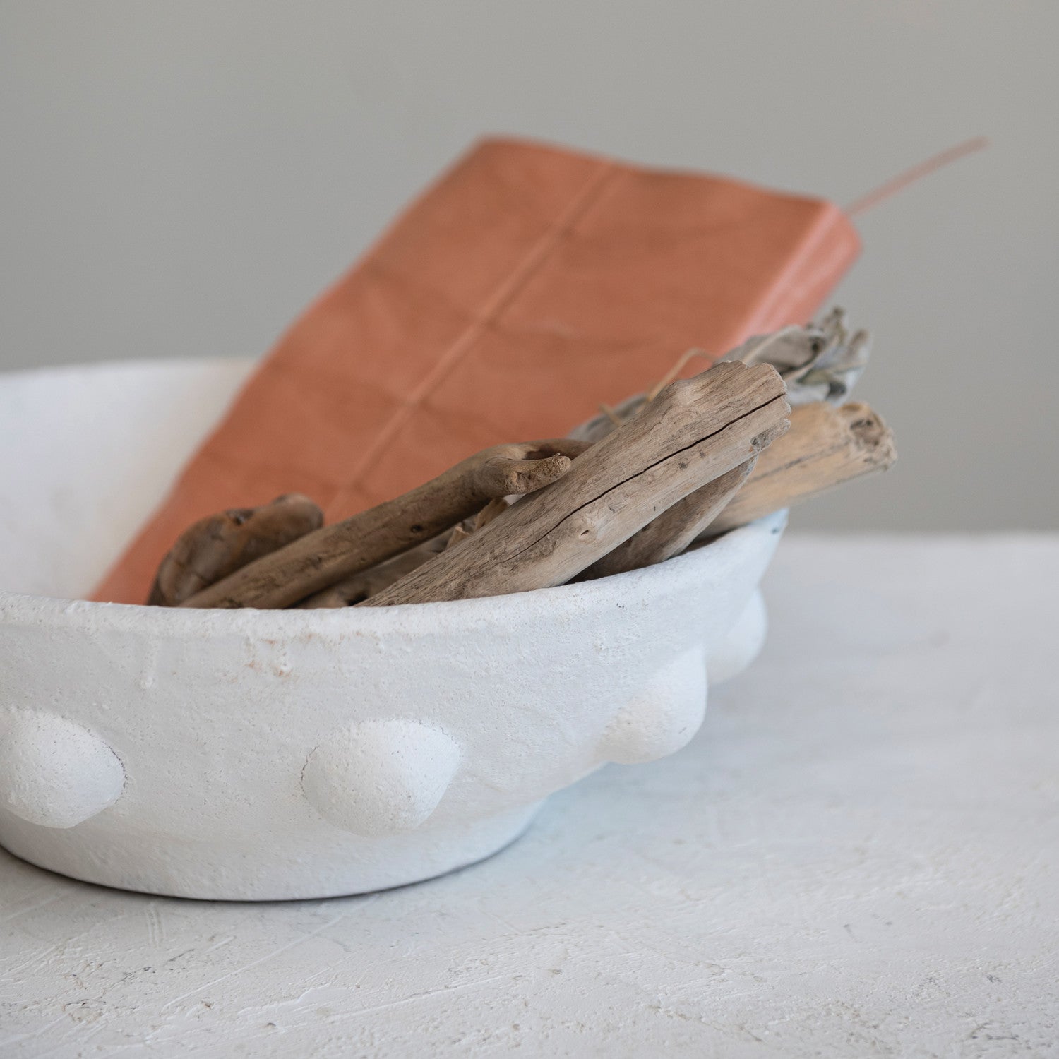 Terra-cotta Bowl w/ Raised Dots