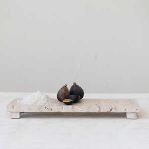 Travertine Footed Serving Board