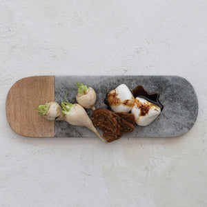 Marble & Mango Wood Serving Board