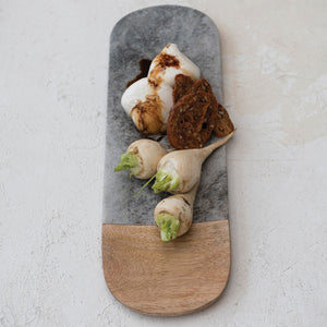 Marble & Mango Wood Serving Board