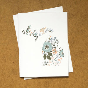 Michigan Floral Print Greeting Card